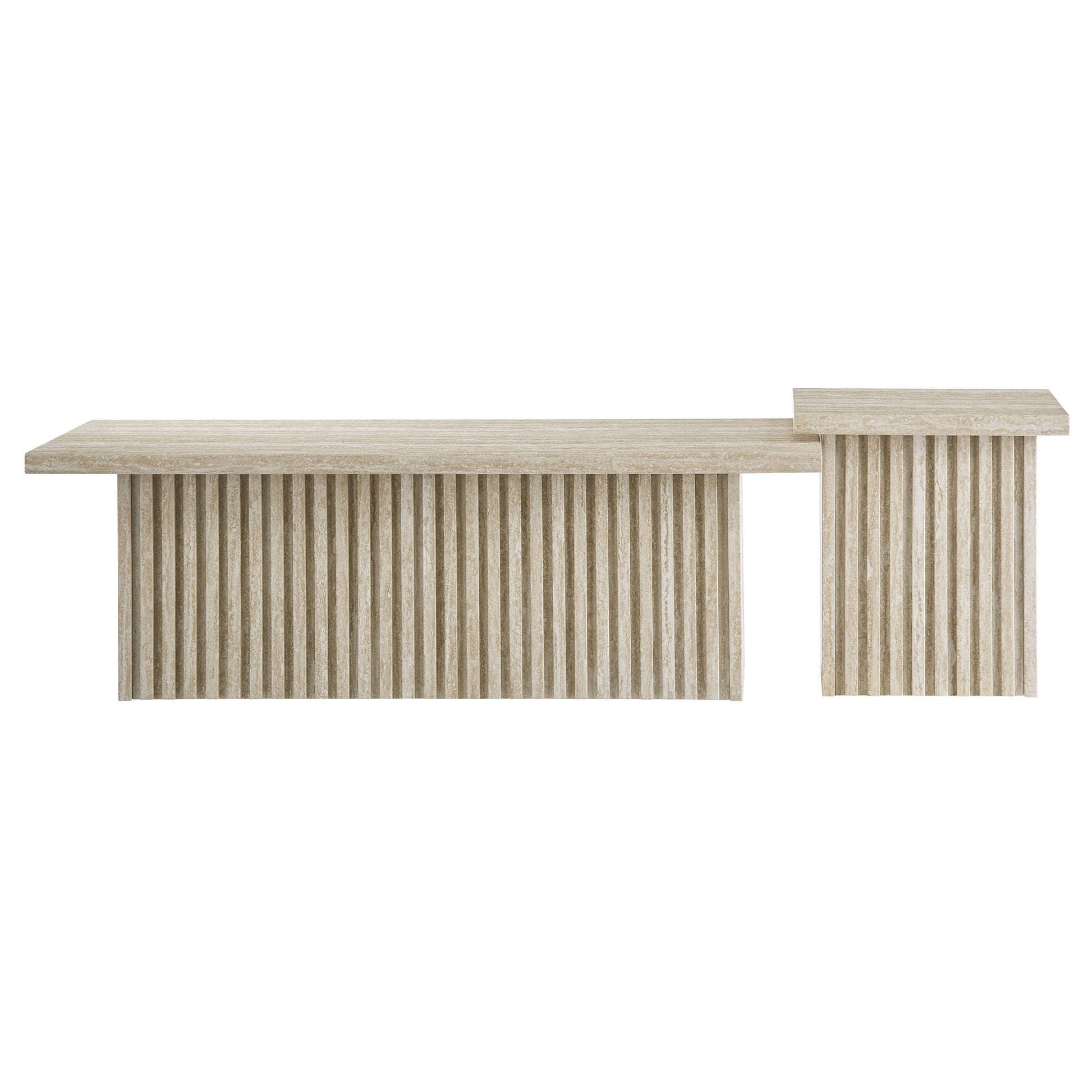 Render Nesting Faux Travertine Coffee Tables Set of 2 by Modway | Coffee Tables | Modishstore - 3