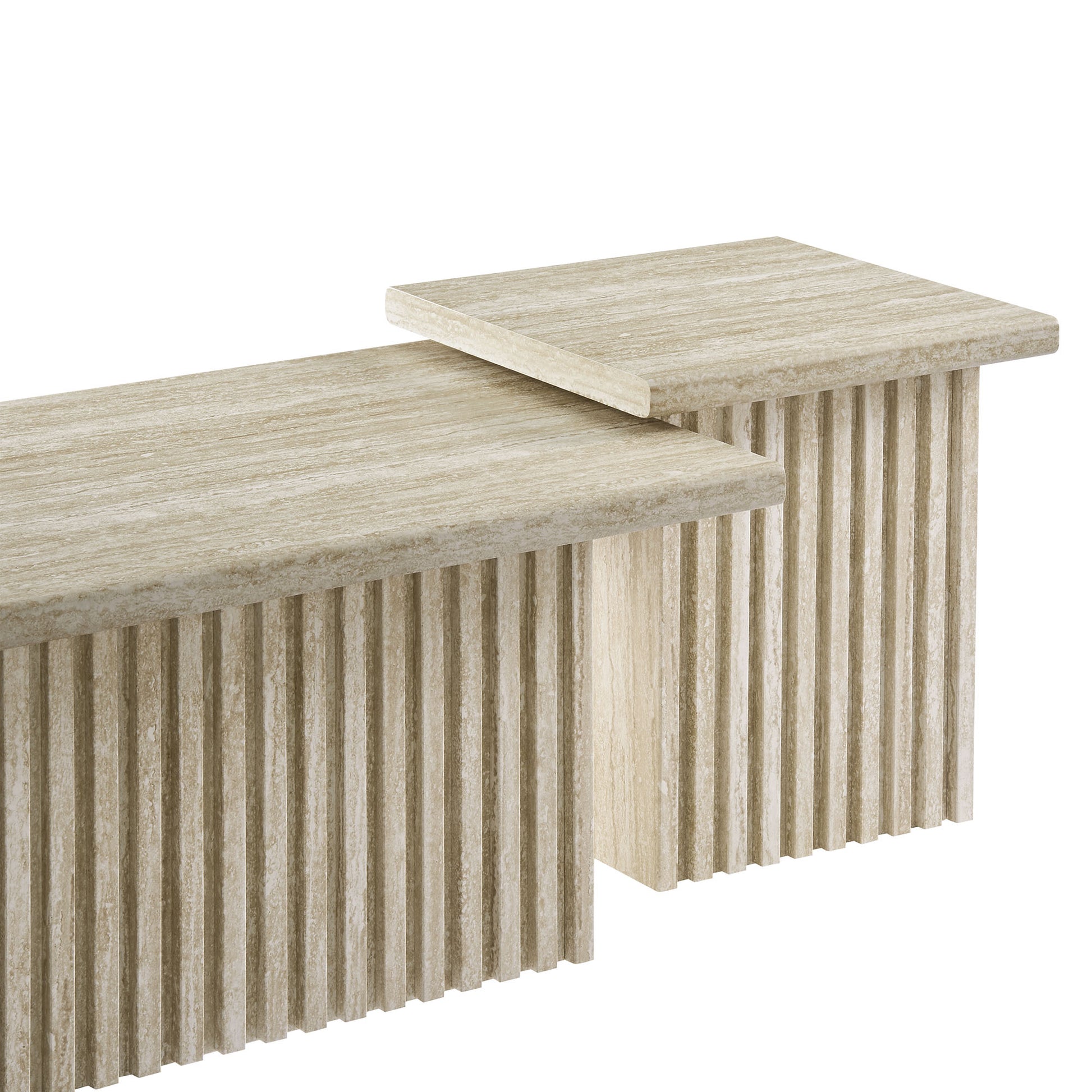 Render Nesting Faux Travertine Coffee Tables Set of 2 by Modway | Coffee Tables | Modishstore - 5
