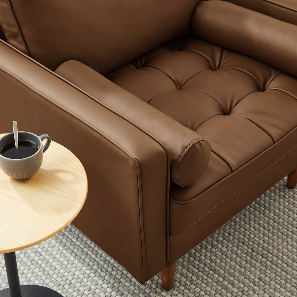 Valour Tufted Vegan Leather Accent Armchair by Modway | Accent Chairs | Modishstore - 7