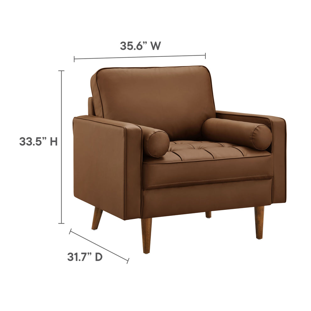 Valour Tufted Vegan Leather Accent Armchair by Modway | Accent Chairs | Modishstore - 9