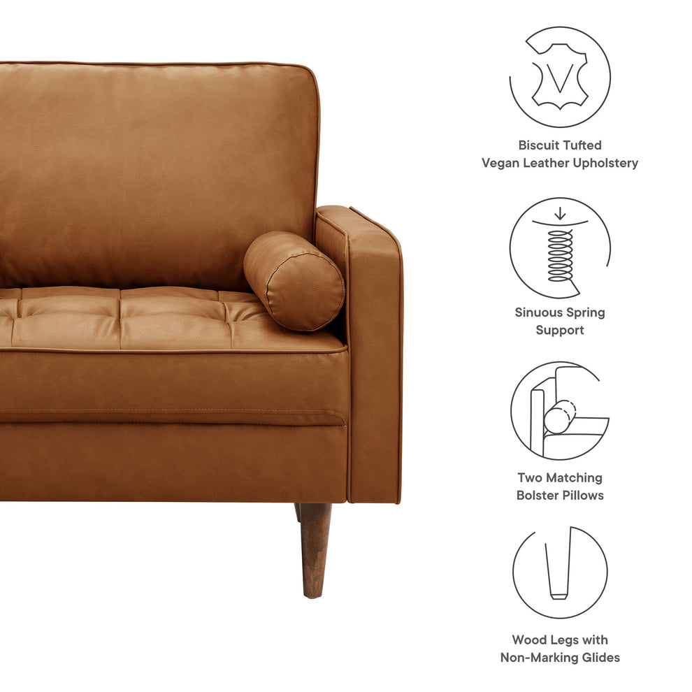 Valour Tufted Vegan Leather Accent Armchair by Modway | Accent Chairs | Modishstore - 17
