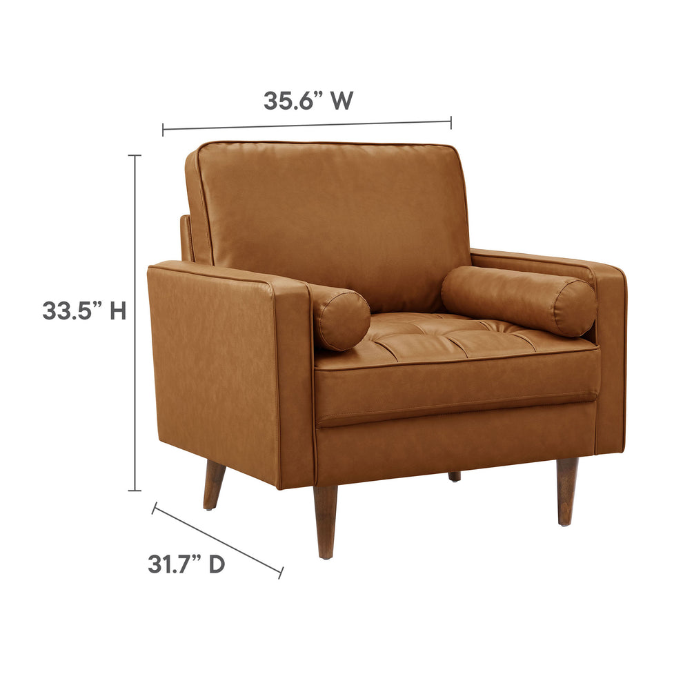 Valour Tufted Vegan Leather Accent Armchair by Modway | Accent Chairs | Modishstore - 18