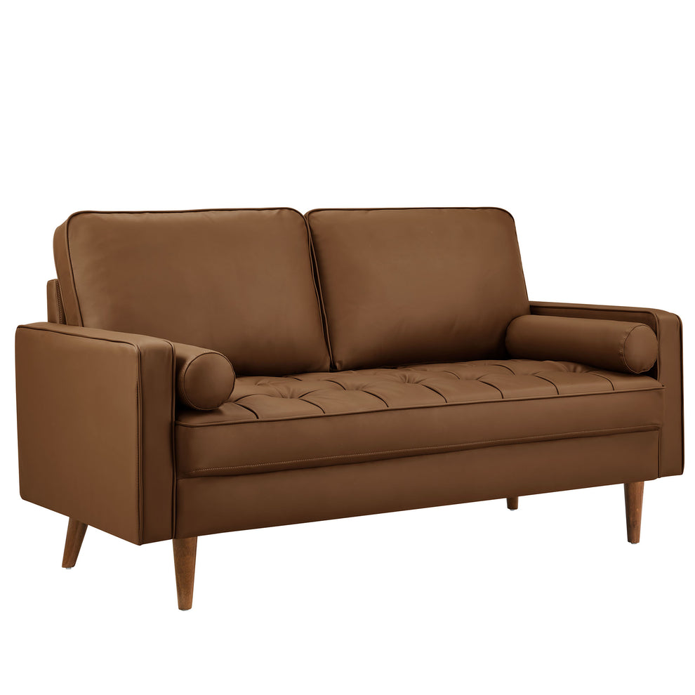 Valour Tufted Vegan Leather Loveseat by Modway | Loveseats | Modishstore - 2