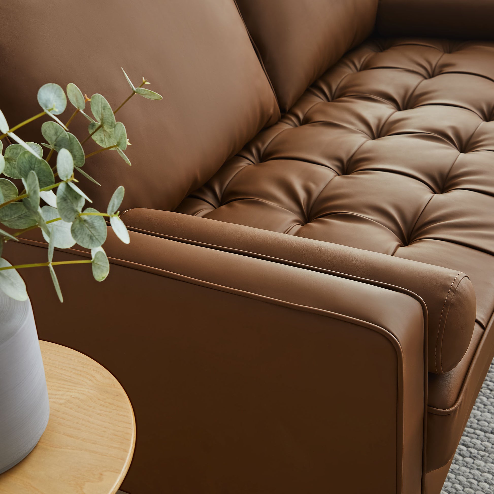 Valour Tufted Vegan Leather Loveseat by Modway | Loveseats | Modishstore - 7