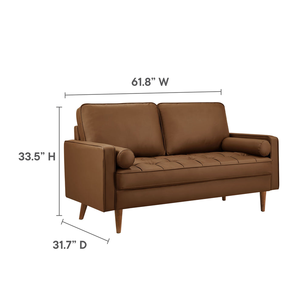 Valour Tufted Vegan Leather Loveseat by Modway | Loveseats | Modishstore - 9
