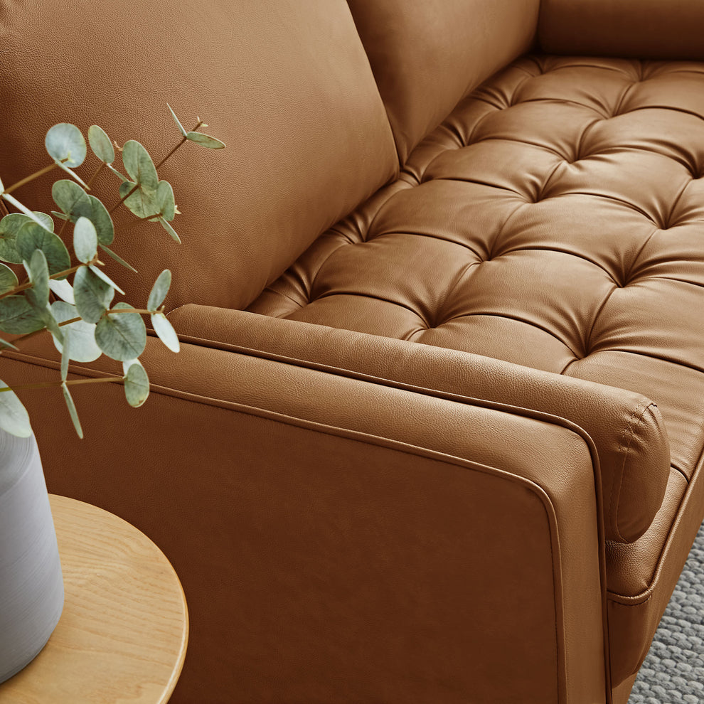 Valour Tufted Vegan Leather Loveseat by Modway | Loveseats | Modishstore - 15