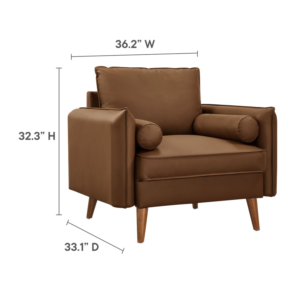 Revive Upholstered Vegan Leather Accent Armchair by Modway | Accent Chairs | Modishstore - 9