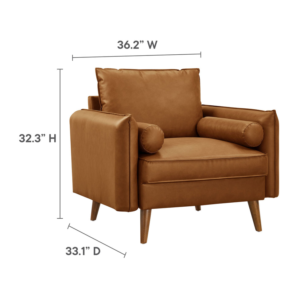 Revive Upholstered Vegan Leather Accent Armchair by Modway | Accent Chairs | Modishstore - 18