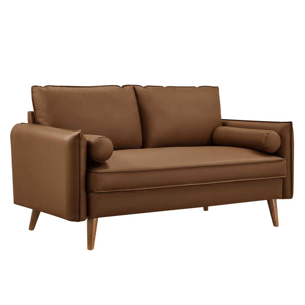 Revive Upholstered Vegan Leather Loveseat by Modway | Loveseats | Modishstore - 2