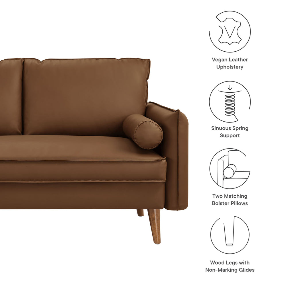 Revive Upholstered Vegan Leather Loveseat by Modway | Loveseats | Modishstore - 8