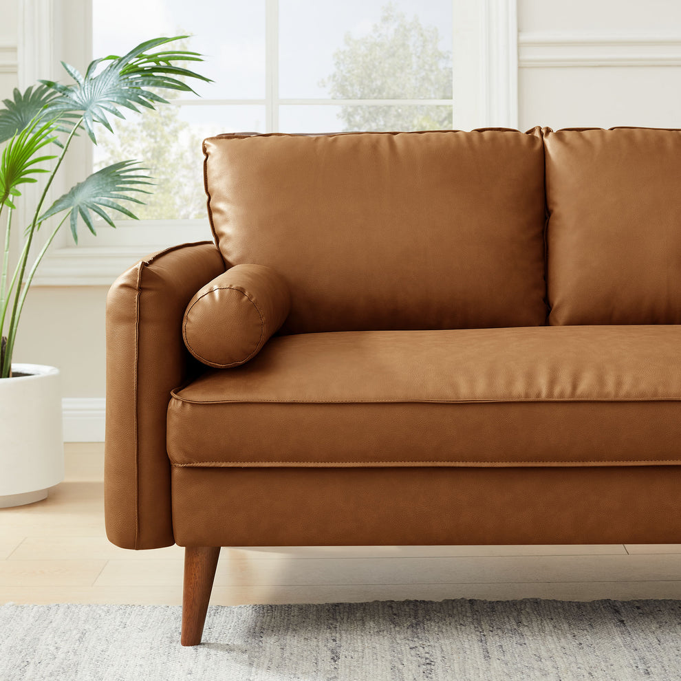 Revive Upholstered Vegan Leather Loveseat by Modway | Loveseats | Modishstore - 15