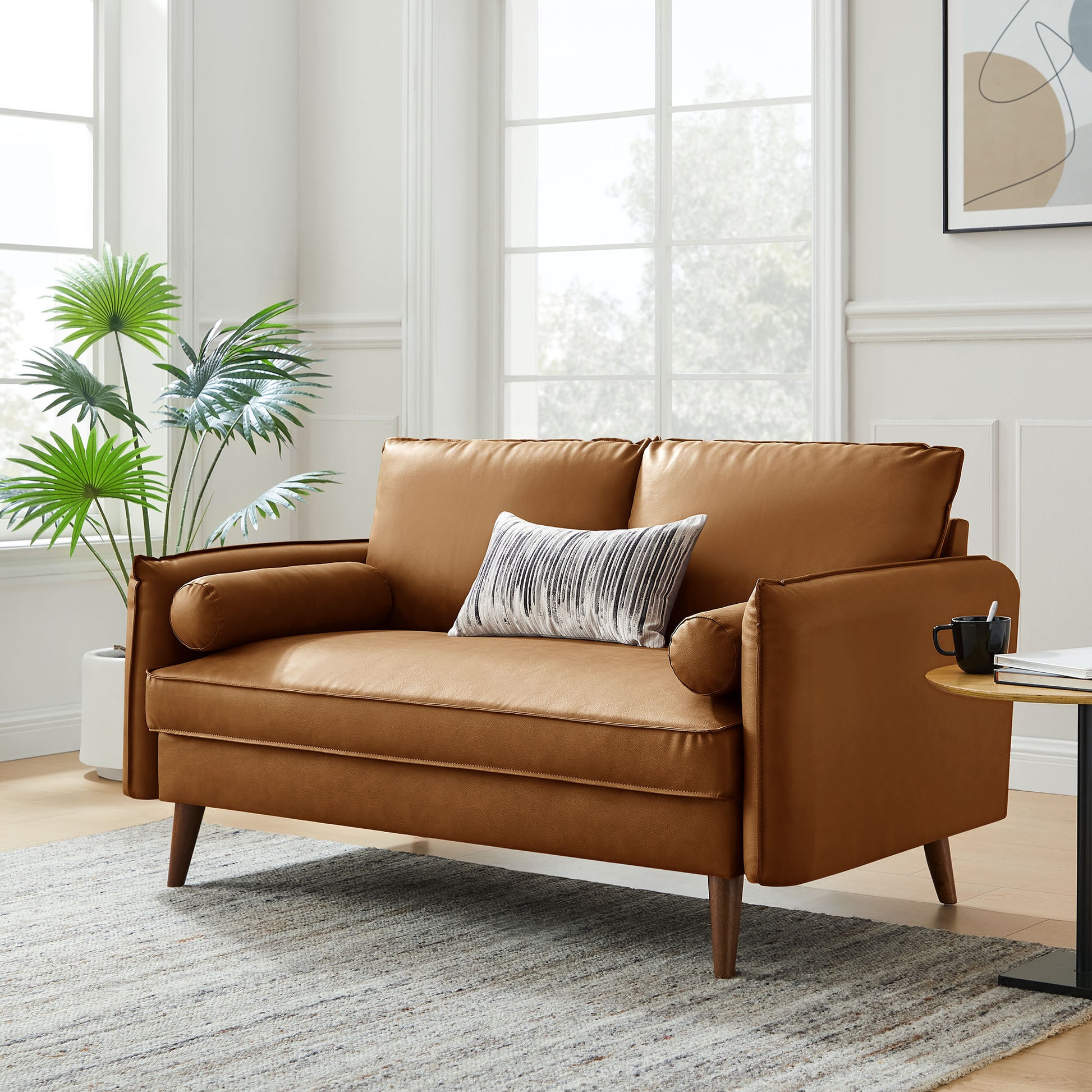 Revive Upholstered Vegan Leather Loveseat by Modway | Loveseats | Modishstore - 16