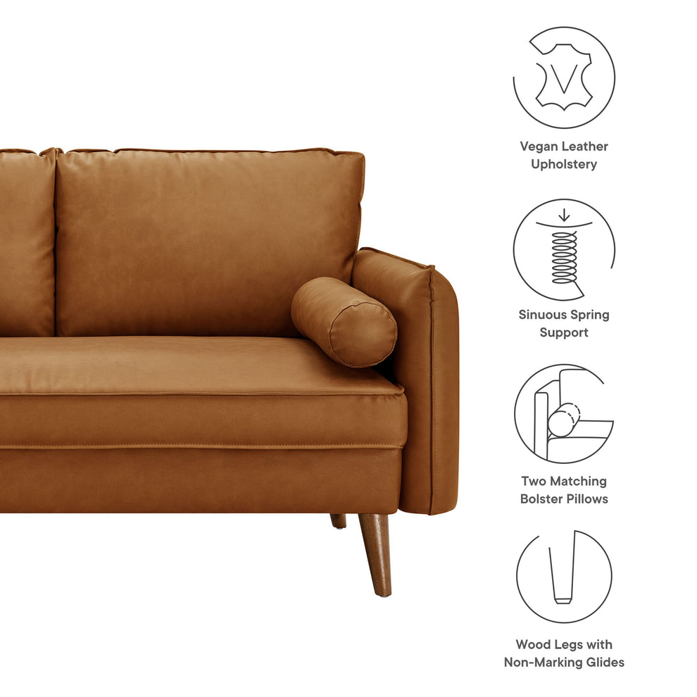 Revive Upholstered Vegan Leather Loveseat by Modway | Loveseats | Modishstore - 17