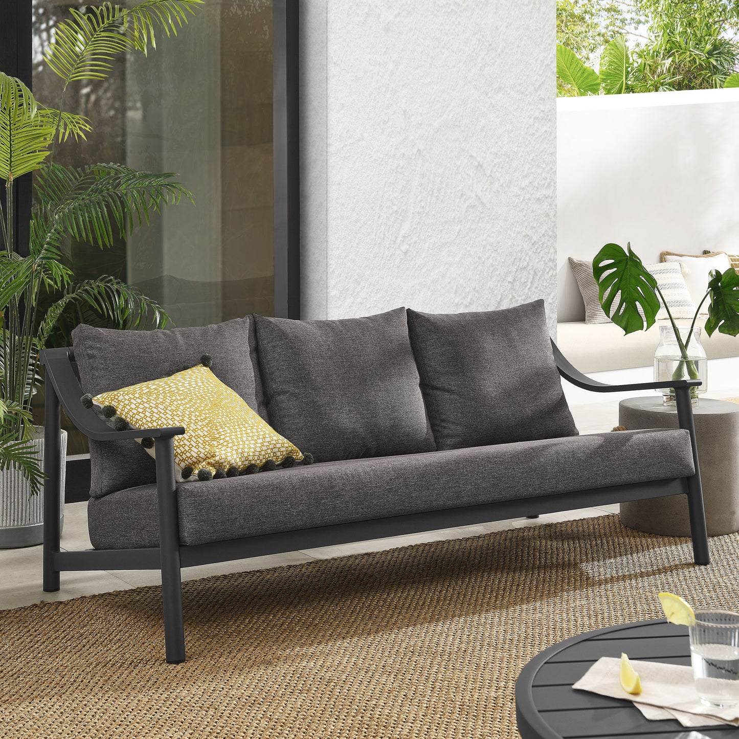 Terrace Outdoor Patio Aluminum Sofa by Modway | Sofas | Modishstore - 1