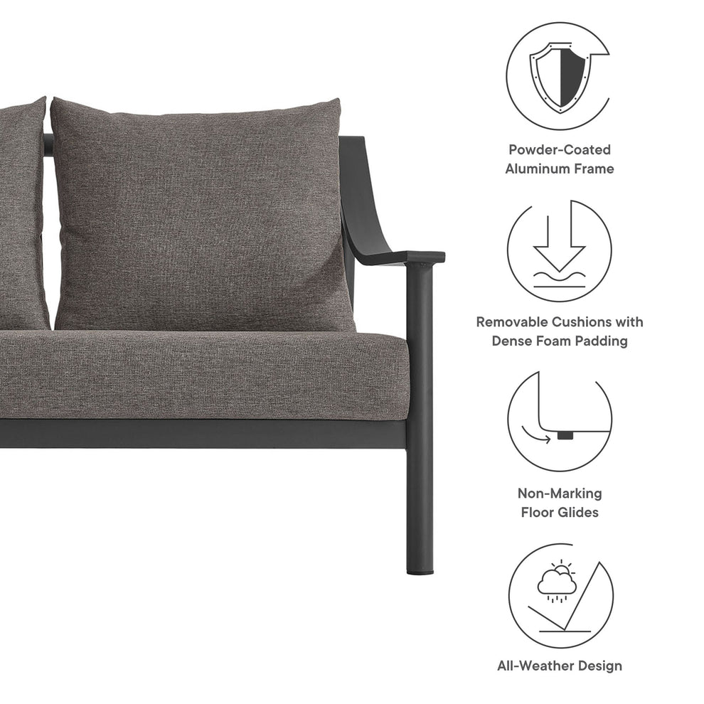 Terrace Outdoor Patio Aluminum Sofa by Modway | Sofas | Modishstore - 8