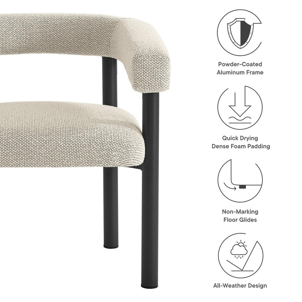 Nautica Outdoor Patio Aluminum Dining Armchairs Set of 2 by Modway | Armchairs | Modishstore - 20