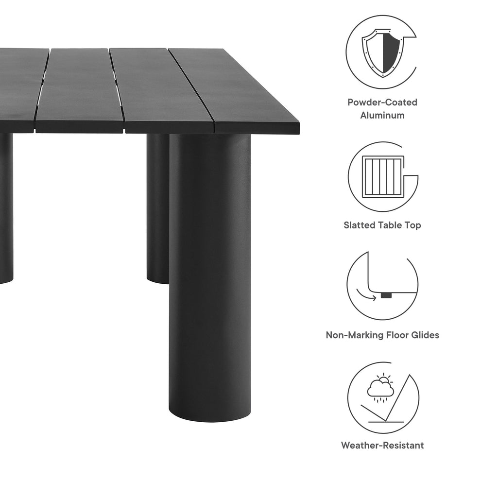 Nautica Outdoor Patio 87" Rectangular Aluminum Dining Table by Modway | Dining Tables | Modishstore - 8