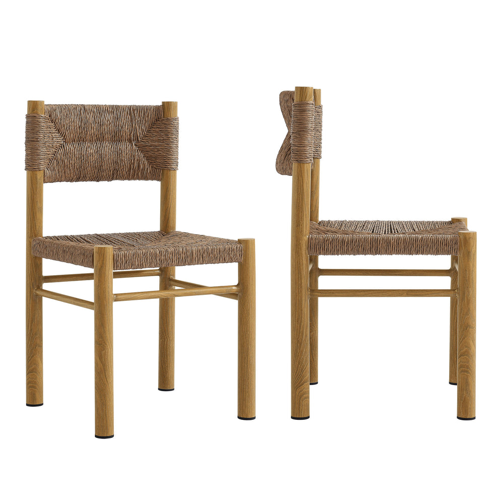 Parkland Outdoor Patio Rattan and Aluminum Dining Side Chairs Set of 2 by Modway | Side Chairs | Modishstore - 2