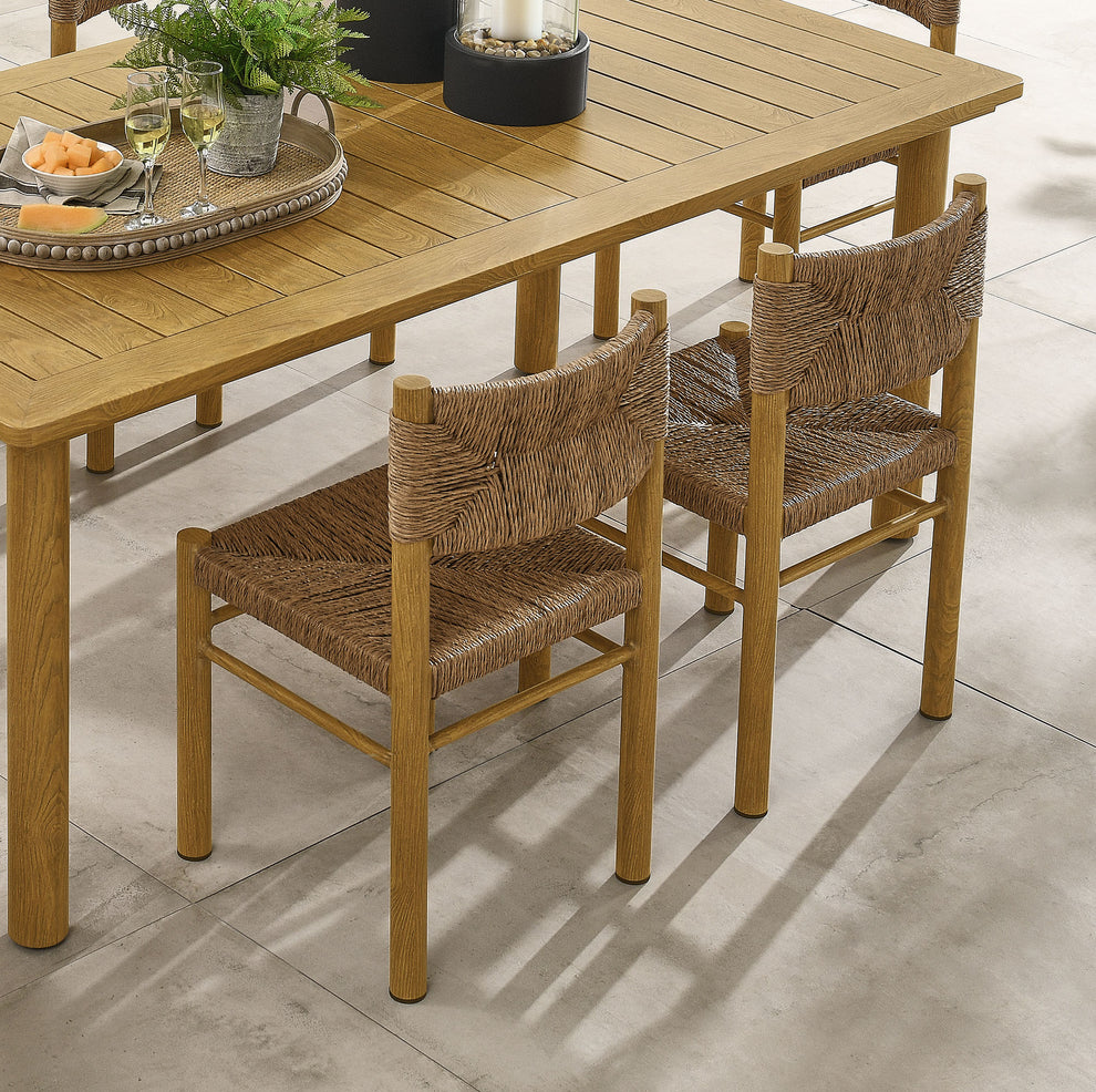 Parkland Outdoor Patio Rattan and Aluminum Dining Side Chairs Set of 2 by Modway | Side Chairs | Modishstore - 3