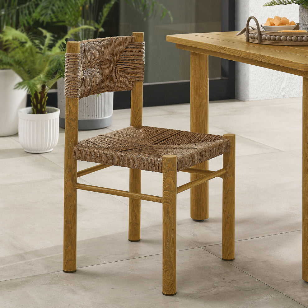 Parkland Outdoor Patio Rattan and Aluminum Dining Side Chairs Set of 2 by Modway | Side Chairs | Modishstore - 1