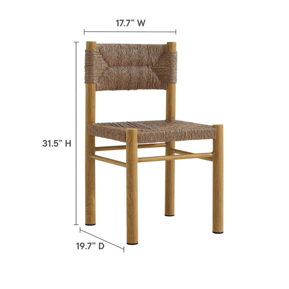 Parkland Outdoor Patio Rattan and Aluminum Dining Side Chairs Set of 2 by Modway | Side Chairs | Modishstore - 10