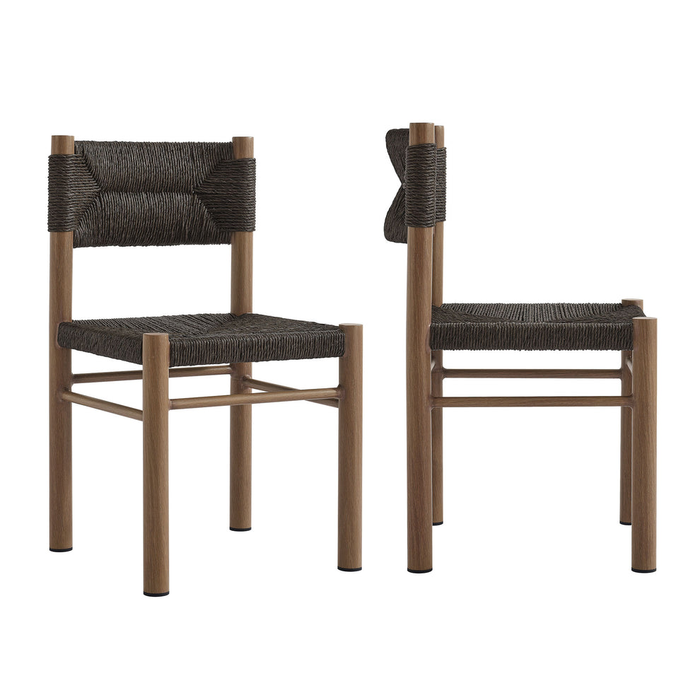 Parkland Outdoor Patio Rattan and Aluminum Dining Side Chairs Set of 2 by Modway | Side Chairs | Modishstore - 12