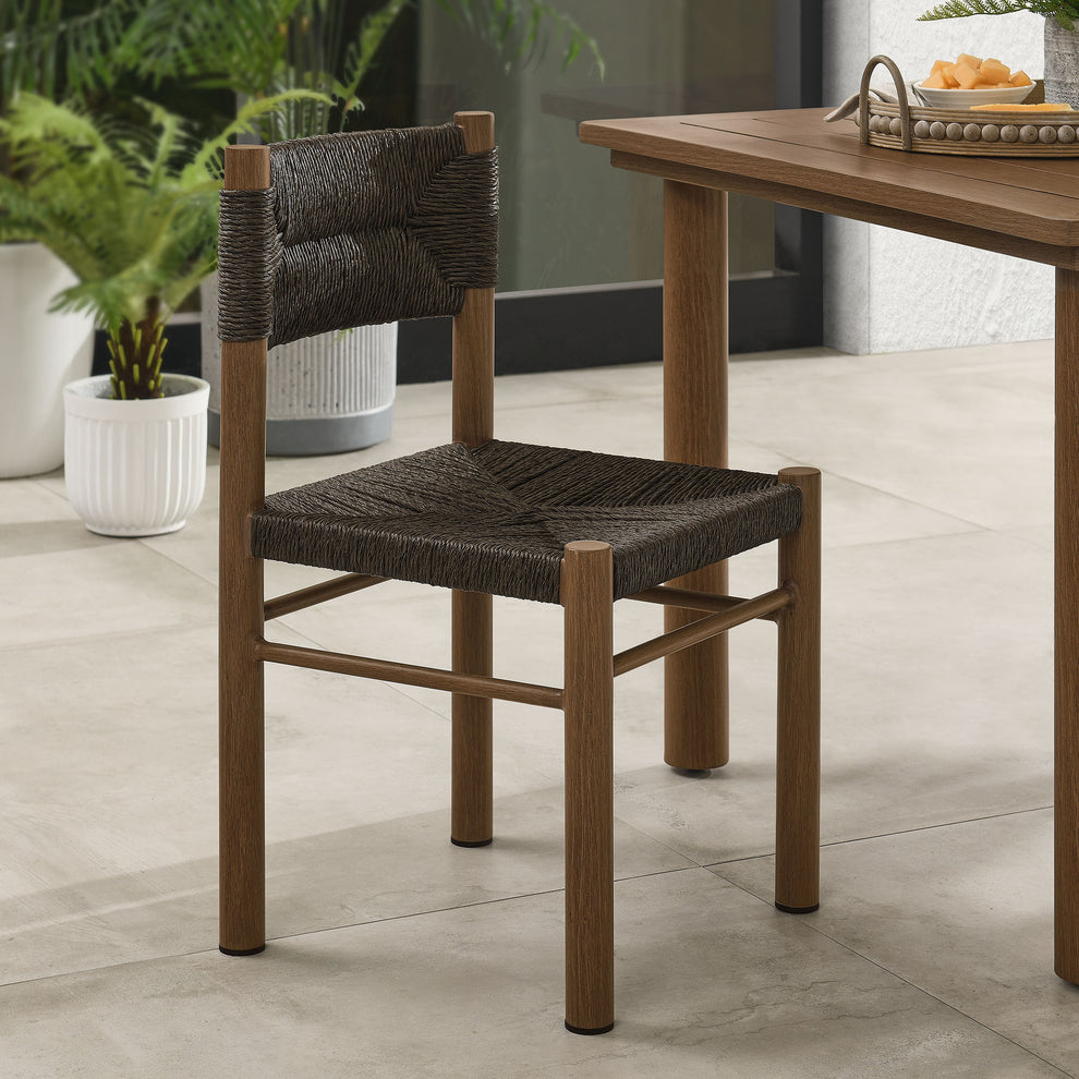 Parkland Outdoor Patio Rattan and Aluminum Dining Side Chairs Set of 2 by Modway | Side Chairs | Modishstore - 19