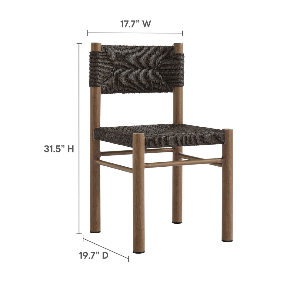 Parkland Outdoor Patio Rattan and Aluminum Dining Side Chairs Set of 2 by Modway | Side Chairs | Modishstore - 21
