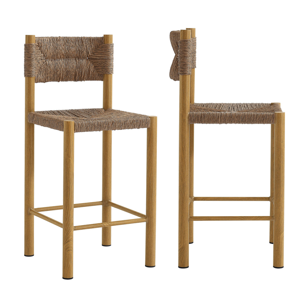 Parkland Outdoor Patio Rattan and Aluminum Counter Stools Set of 2 by Modway | Counter Stools | Modishstore - 2