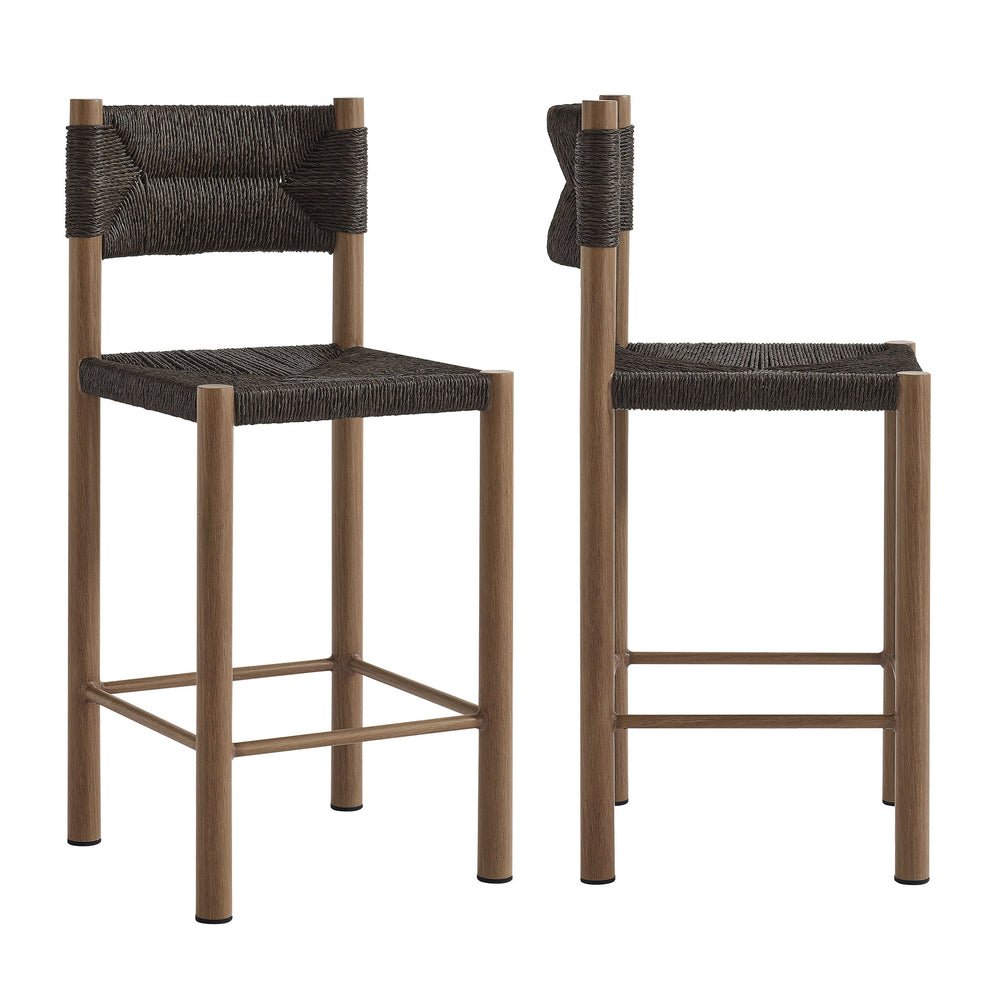Parkland Outdoor Patio Rattan and Aluminum Counter Stools Set of 2 by Modway | Counter Stools | Modishstore - 12