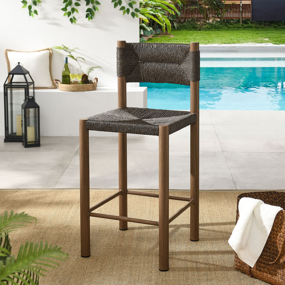 Parkland Outdoor Patio Rattan and Aluminum Counter Stools Set of 2 by Modway | Counter Stools | Modishstore - 19