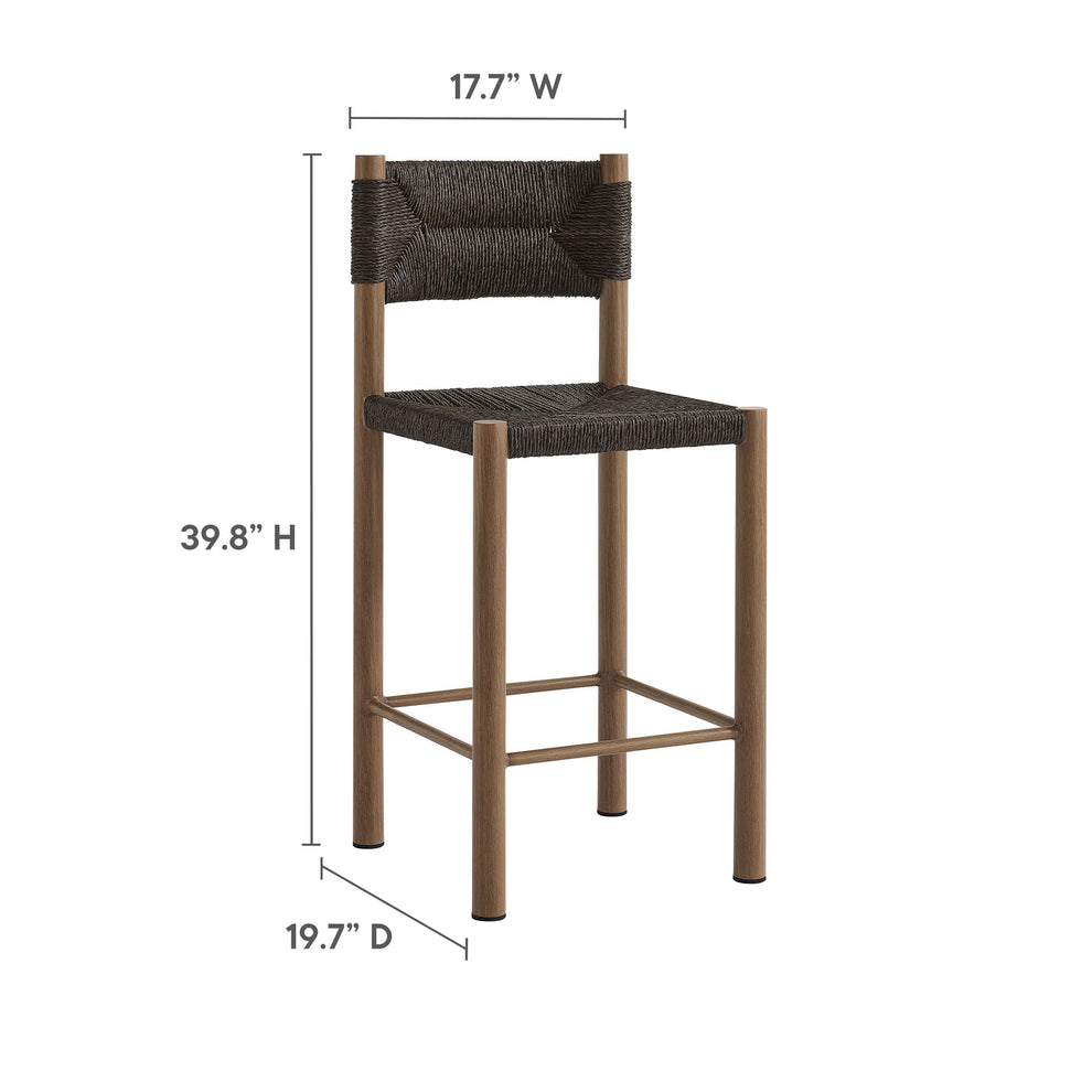 Parkland Outdoor Patio Rattan and Aluminum Counter Stools Set of 2 by Modway | Counter Stools | Modishstore - 21