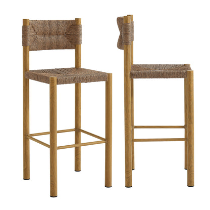 Parkland Outdoor Patio Rattan and Aluminum Bar Stools Set of 2 by Modway | Bar Stools | Modishstore - 2