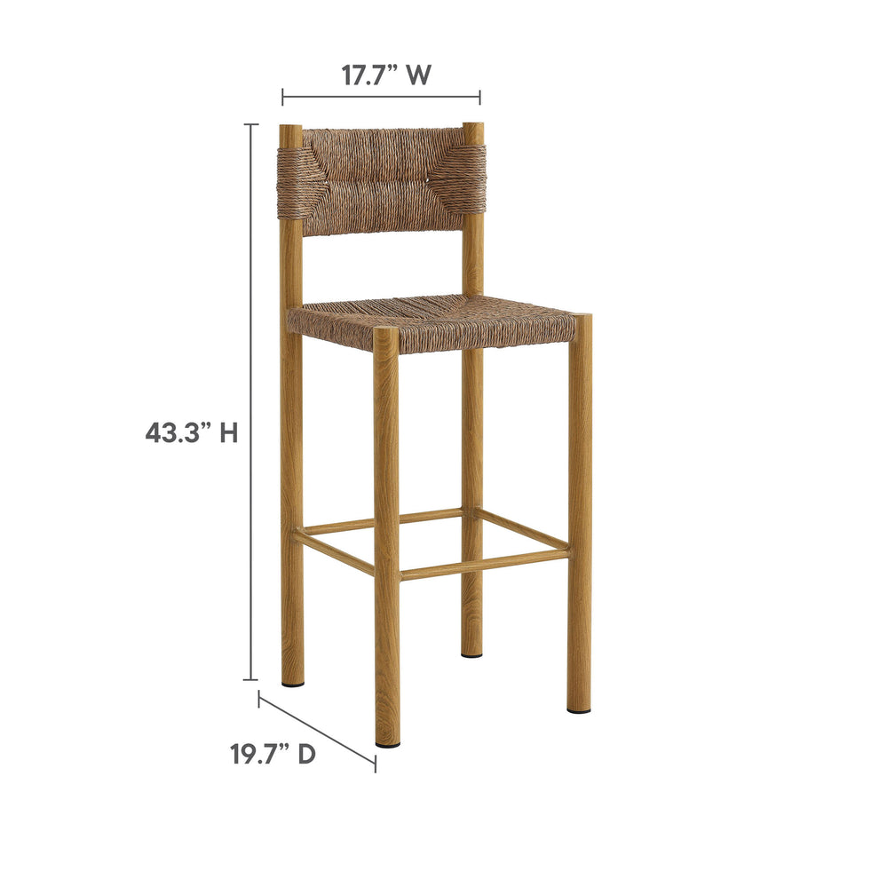 Parkland Outdoor Patio Rattan and Aluminum Bar Stools Set of 2 by Modway | Bar Stools | Modishstore - 10