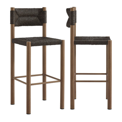 Parkland Outdoor Patio Rattan and Aluminum Bar Stools Set of 2 by Modway | Bar Stools | Modishstore - 12