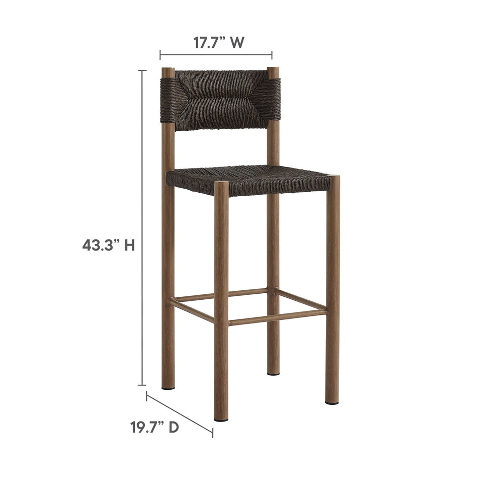 Parkland Outdoor Patio Rattan and Aluminum Bar Stools Set of 2 by Modway | Bar Stools | Modishstore - 21