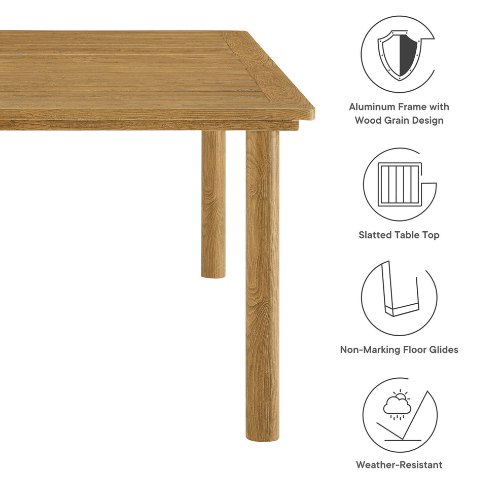 Parkland 76" Outdoor Patio Aluminum Dining Table by Modway | Dining Tables | Modishstore - 8
