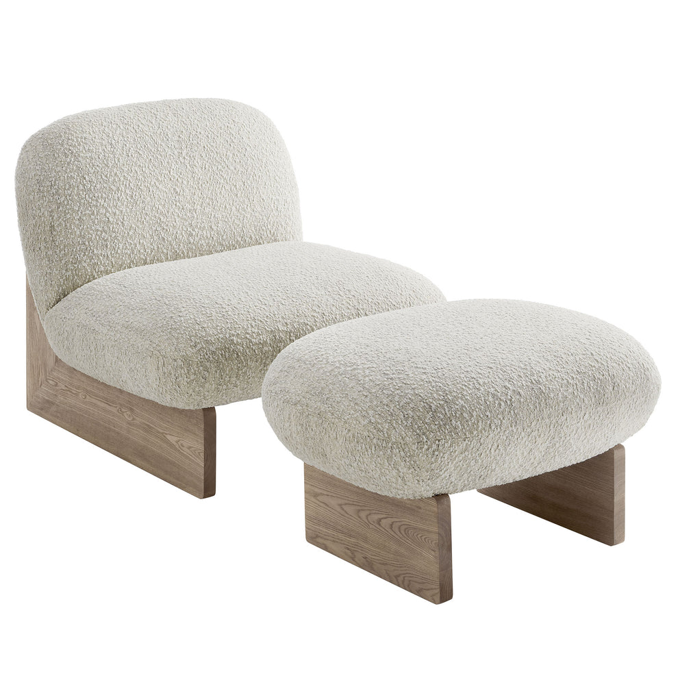Loyal Boucle Fabric Accent Chair and Ottoman Set by Modway | Accent Chairs | Modishstore - 2