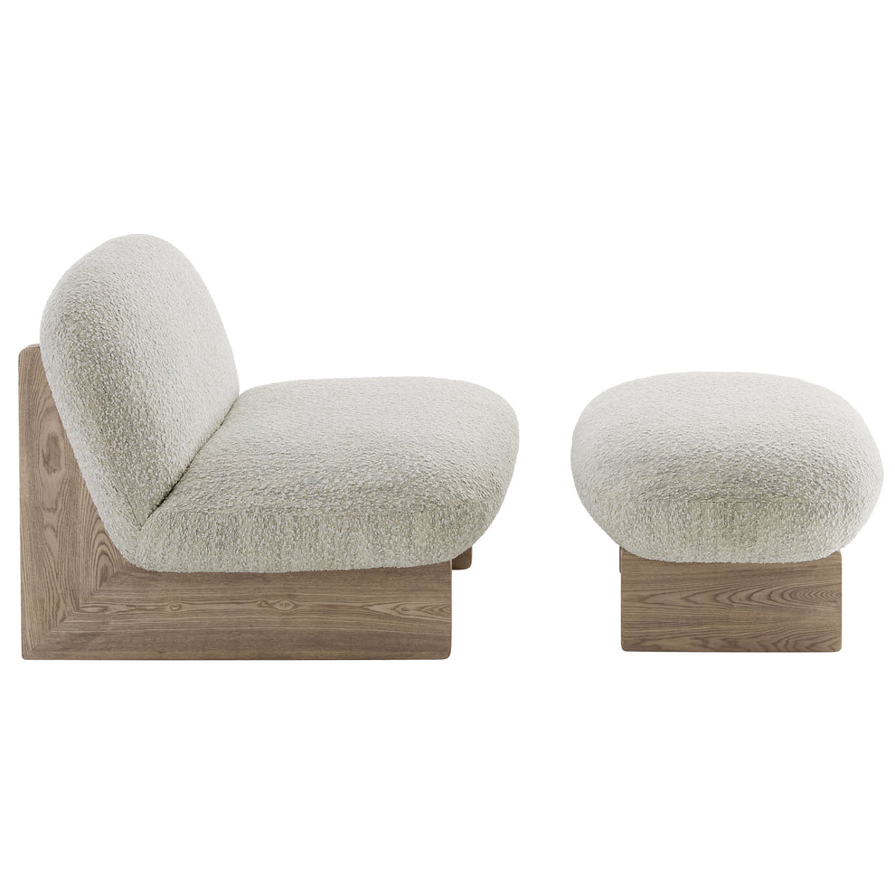 Loyal Boucle Fabric Accent Chair and Ottoman Set by Modway | Accent Chairs | Modishstore - 3