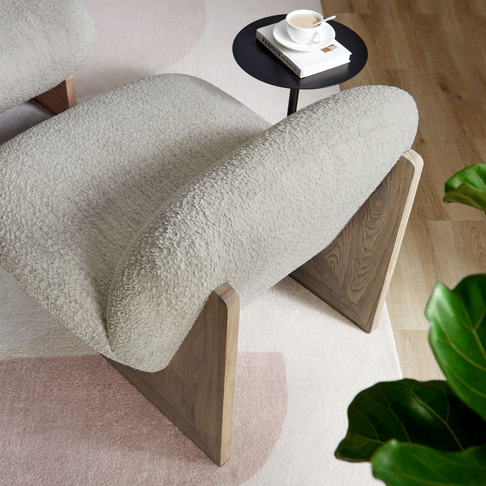 Loyal Boucle Fabric Accent Chair and Ottoman Set by Modway | Accent Chairs | Modishstore - 8