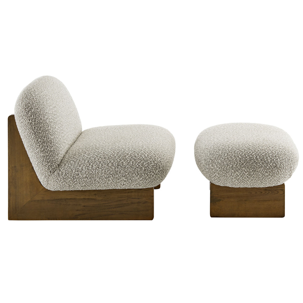 Loyal Boucle Fabric Accent Chair and Ottoman Set by Modway | Accent Chairs | Modishstore - 12
