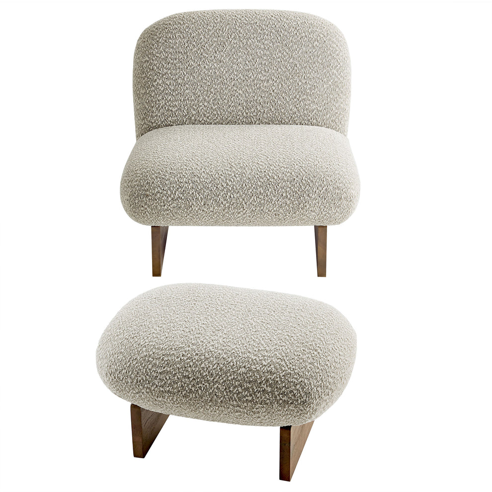 Loyal Boucle Fabric Accent Chair and Ottoman Set by Modway | Accent Chairs | Modishstore - 14