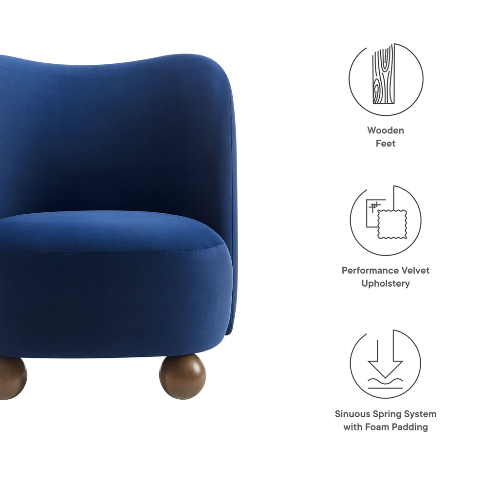 Monroe Performance Velvet Accent Chair by Modway | Accent Chairs | Modishstore - 8