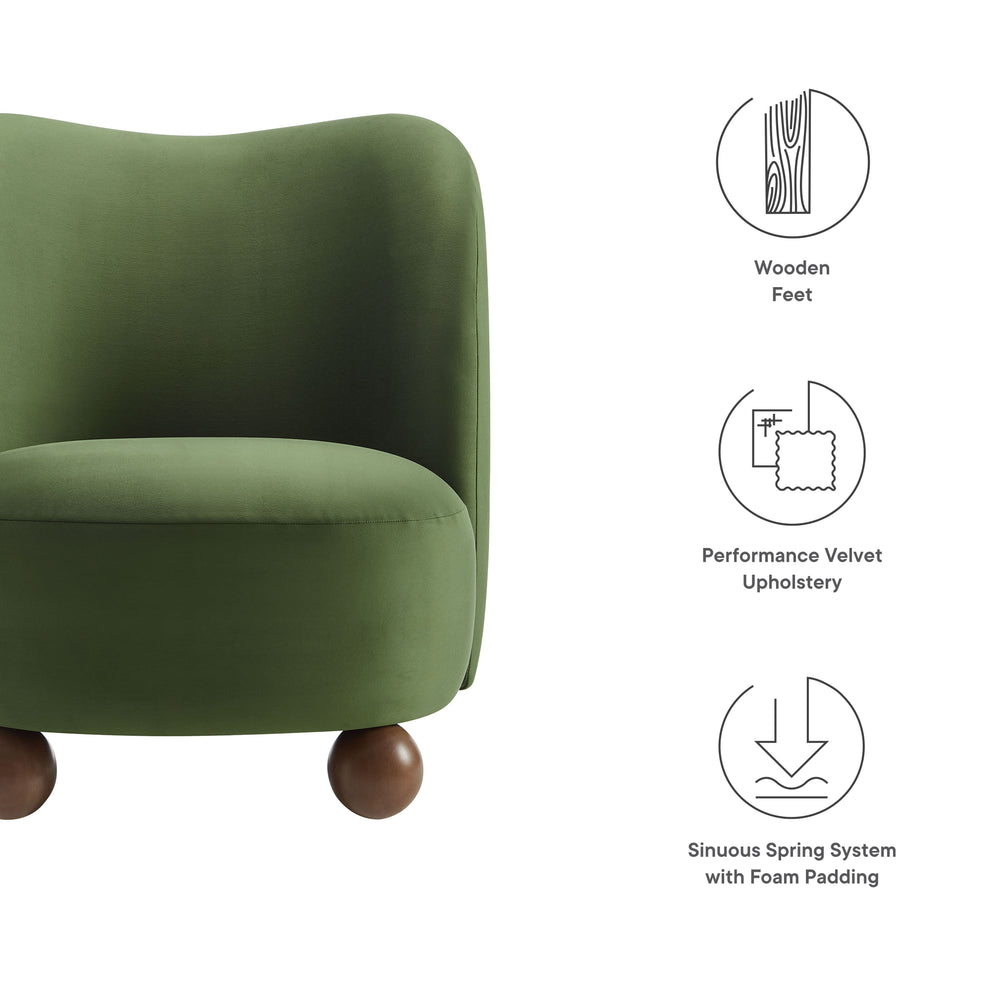 Monroe Performance Velvet Accent Chair by Modway | Accent Chairs | Modishstore - 17