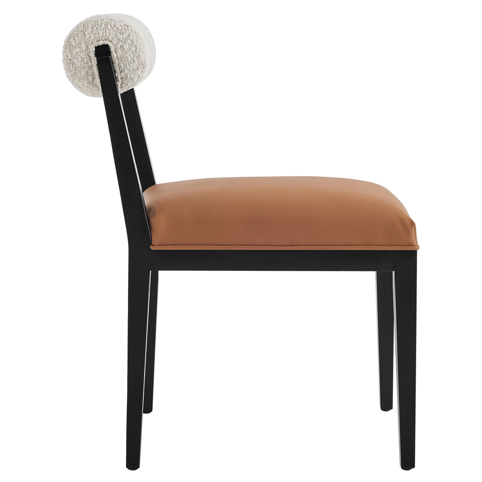 Kai Boucle and Vegan Leather Dining Chair by Modway | Dining Chairs | Modishstore - 3