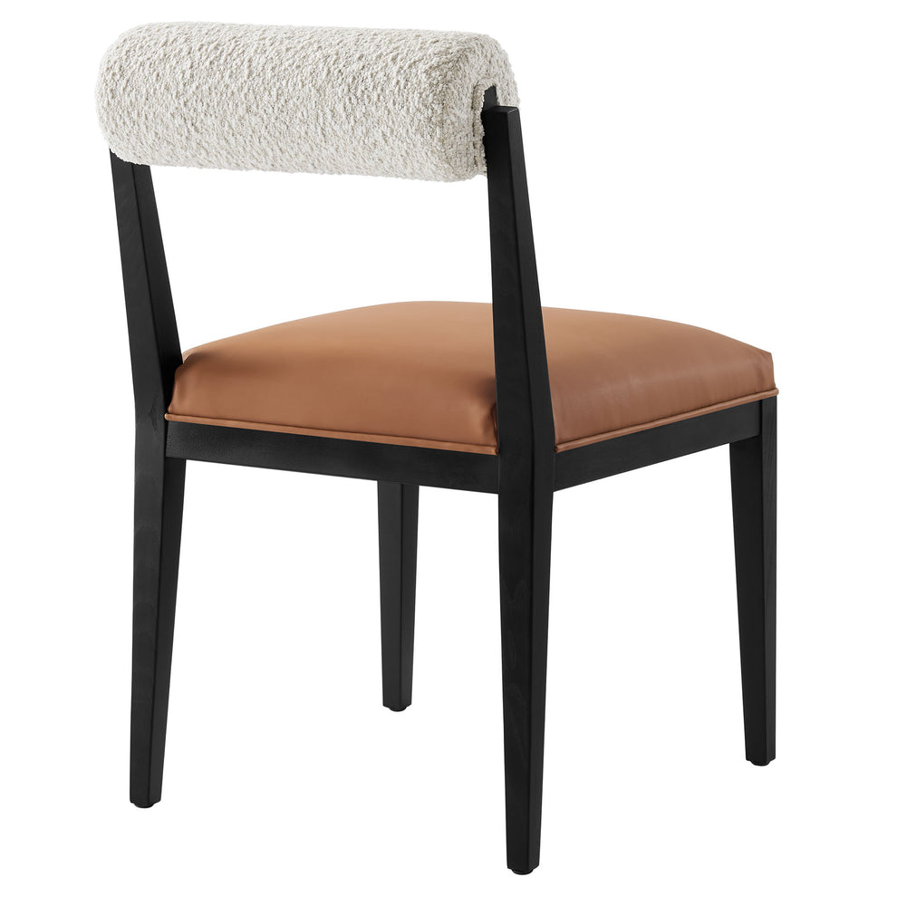 Kai Boucle and Vegan Leather Dining Chair by Modway | Dining Chairs | Modishstore - 4
