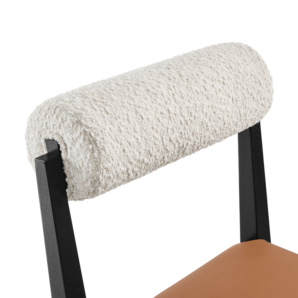 Kai Boucle and Vegan Leather Dining Chair by Modway | Dining Chairs | Modishstore - 6
