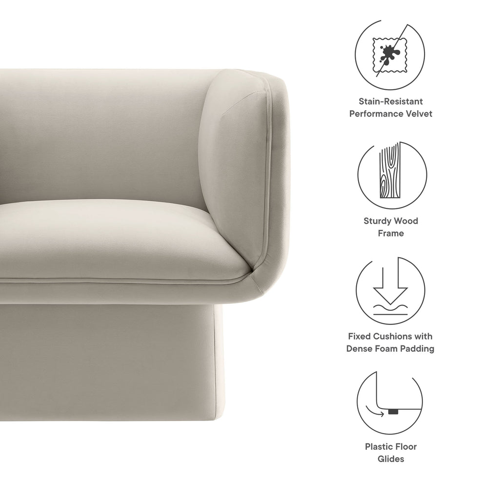 Tate Performance Velvet Accent Chair by Modway | Accent Chairs | Modishstore - 8