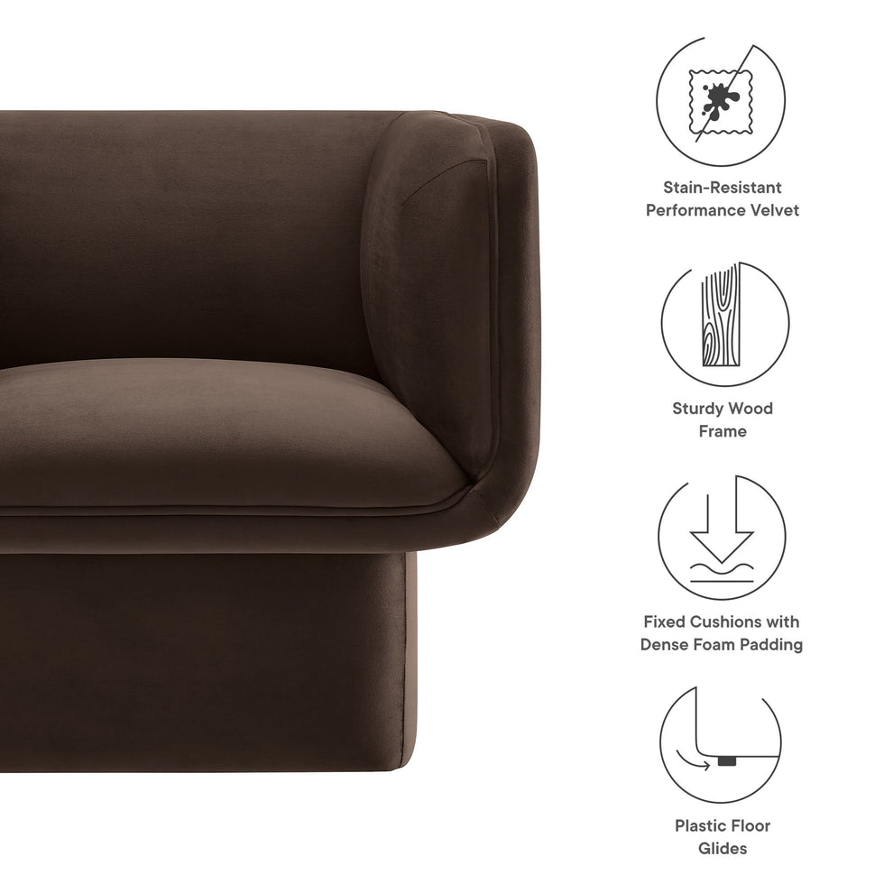 Tate Performance Velvet Accent Chair by Modway | Accent Chairs | Modishstore - 17