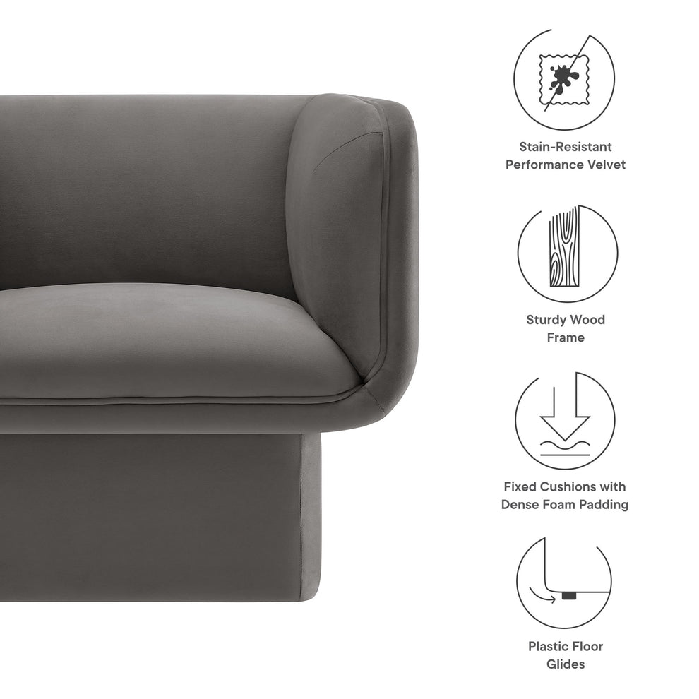 Tate Performance Velvet Accent Chair by Modway | Accent Chairs | Modishstore - 26